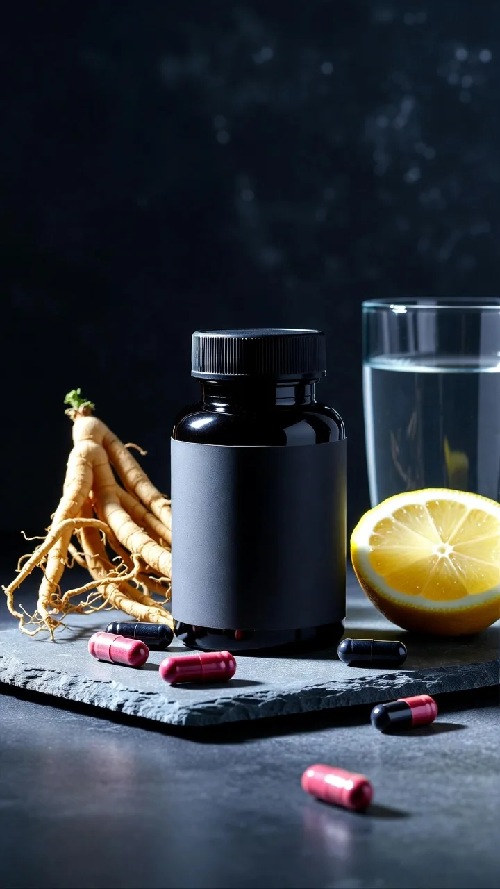 Suplemento natural para la disfunción eréctil con ginseng, L-arginina y zinc